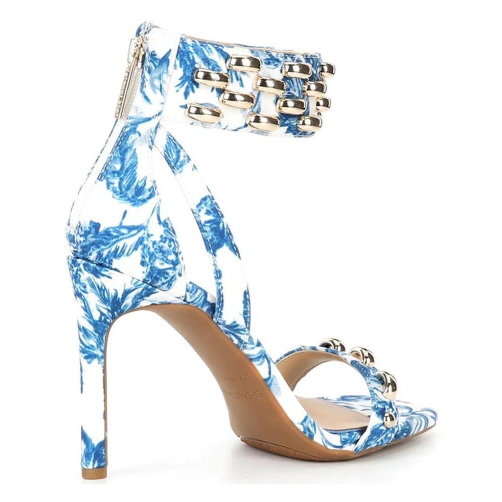 NEW Gianni Bini x Shea Leigh Mills Carter Hardware Detail Ankle Wrap Sandals - Picture 5 of 6
